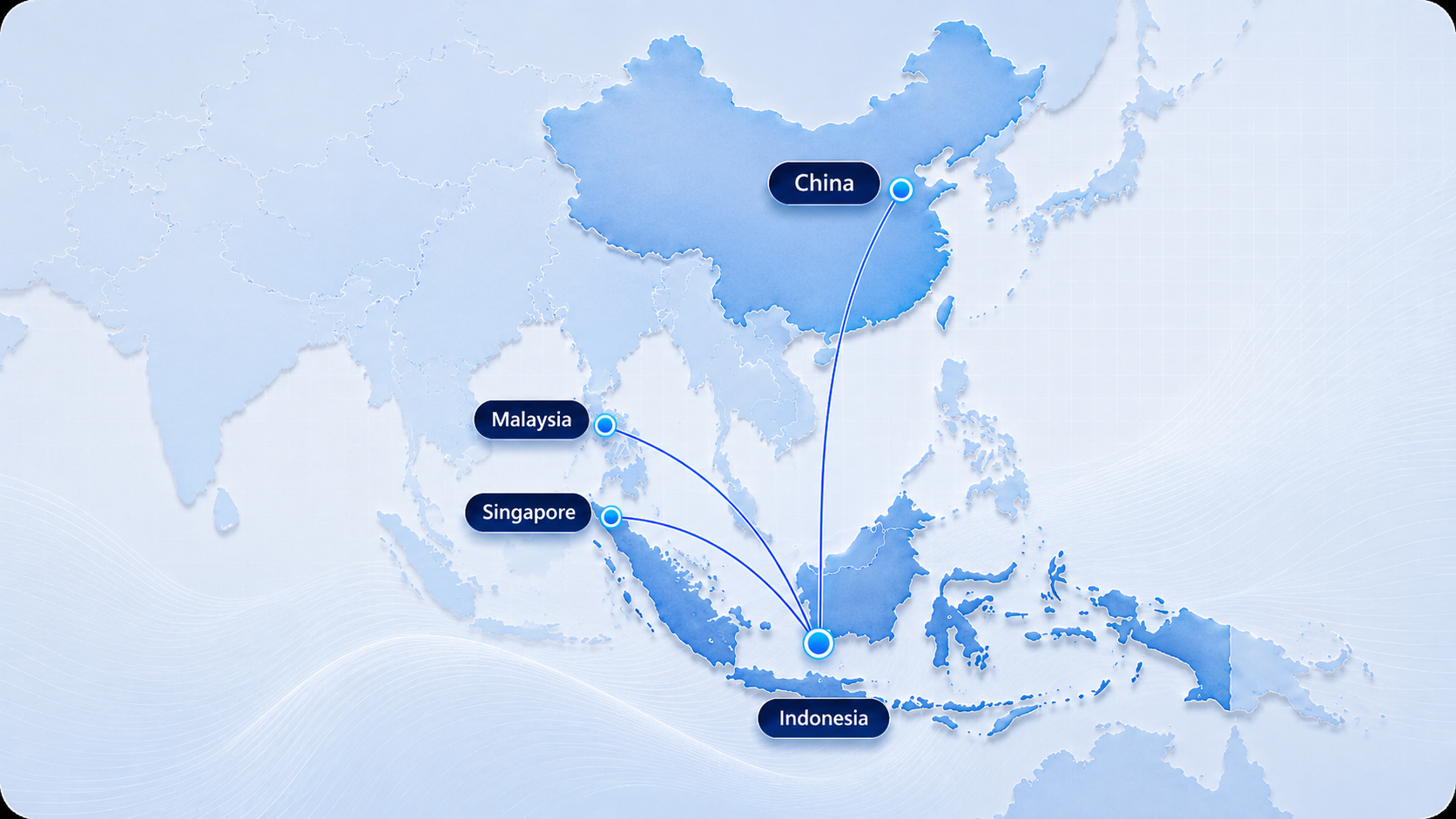 Global seafood export reach map